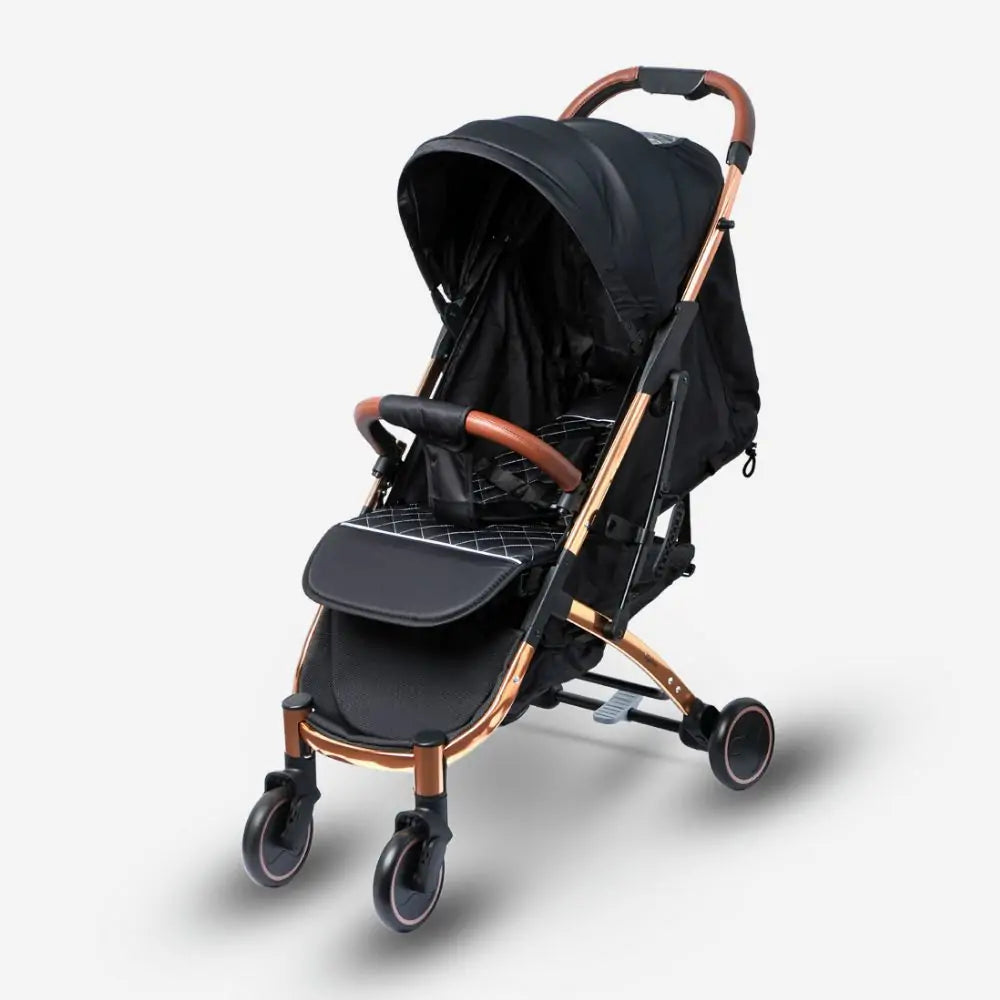 Baby Stroller 0 to 36 month, Pull Handle and Side Lift Bar for Easy Carrying, PU Handle, Copper color - G.TOUCH