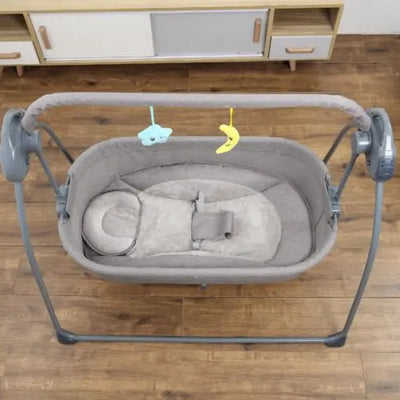 Baby Cradle Swing Gray tone Yellow | Auto Swing Type, Remote Control and Extra Features - G.TOUCH
