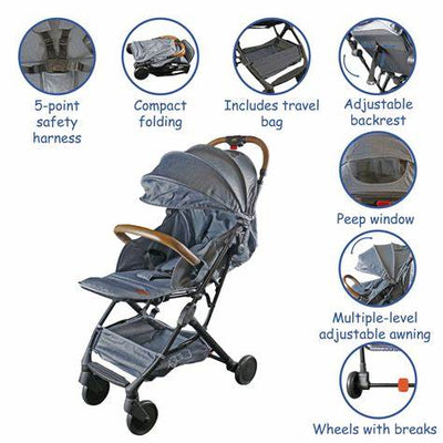 Premium Baby Stroller – Newborn to 3 Years | One-Hand Fold + Car Seat Travel System - G.TOUCH